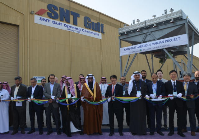 1일 SNT에너지의 사우디 현지 법인인 SNT걸프가 사우디 고위 관계자가 참석한 가운데 공장 증설 기념식을 가졌다. SNT에너지 제공
