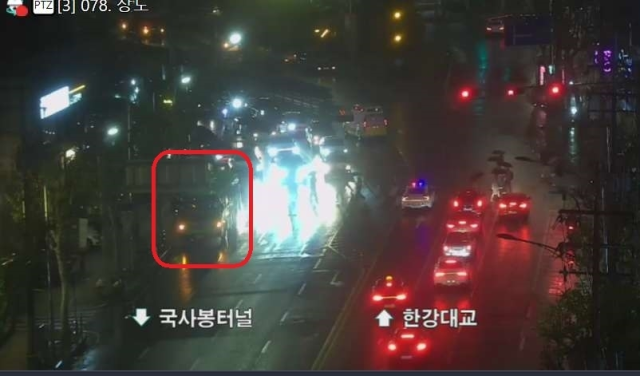 서울 동작구 상도동 교통사고 현장. 연합뉴스