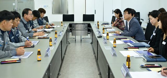 변광용 시장은 지난 13·14일 양일간 금속노조 대우조선지회(현 한화오션 노조), 삼성중공업 노동자협의회, 거제통영고성 조선하청지회와 연거푸 간담회를 진행했다. 거제시 제공