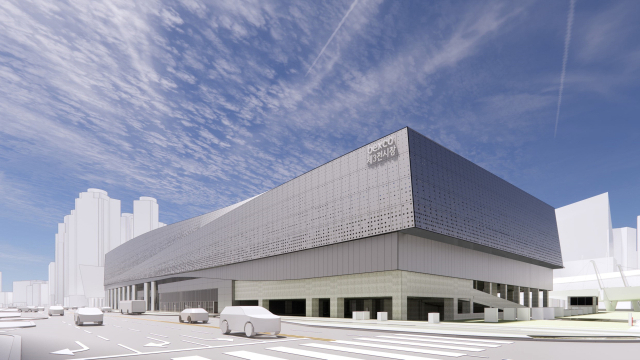 현대건설이 부산·울산·경남 지역의 숙원사업인 가덕신공항 건설에서 발을 빼고 고리원전 1호기(위) 해체사업과 벡스코 제3전시장(조감도) 건립공사 등에 참여 의사를 밝혀 지역사회가 거세게 반발한다. 부산일보DB