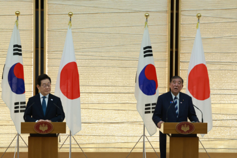 이 대통령, 이시바 총리 공동언론발표…