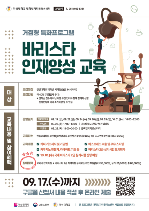 경성대, ‘바리스타 인재양성 교육’ 운영