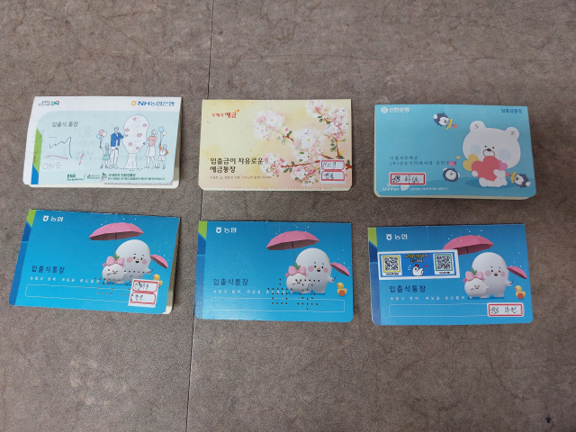 경찰이 압수한 법인 명의로 개설된 대포 통장들. 부산 해운대경찰서 제공