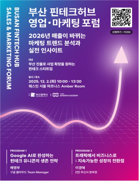 혁신기업 유치 위한  '부산 핀테크허브 영업·마케팅 포럼' 서울서 개최
