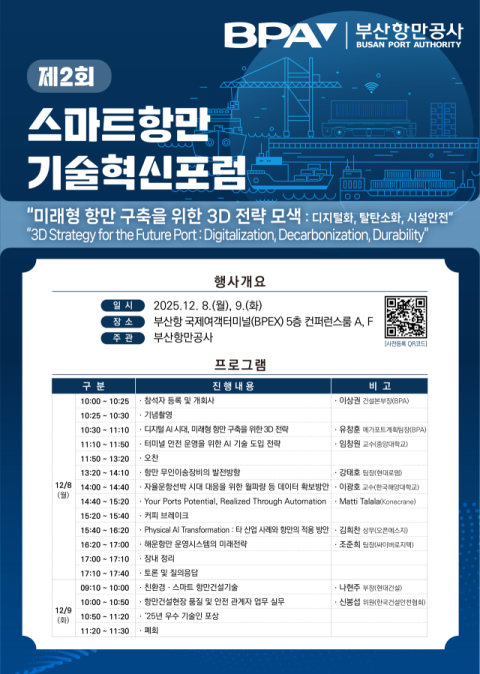 부산항만공사, 제2회 스마트항만 기술혁신포럼 개최