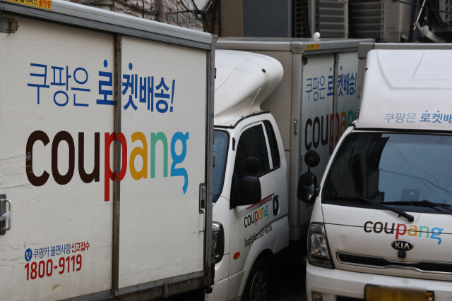 7일 서울 시내 쿠팡 배송차량 모습. 연합뉴스