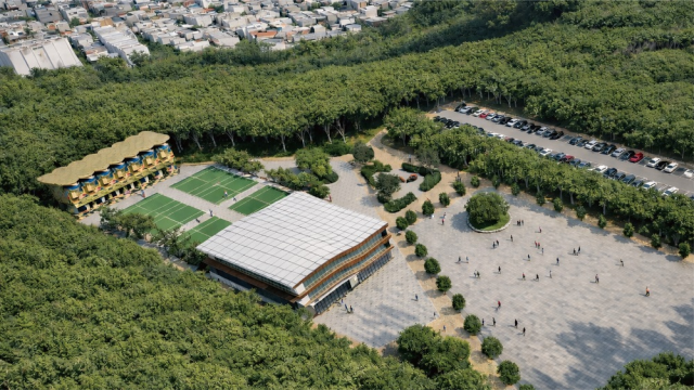 부산 사하구 신평동 예비군 훈련장 부지에 들어설 복합문화체육공간 조감도. 부산시 제공