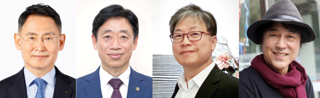 청와대는 2일 이재명 대통령이 재정경제부 2차관에 허장 한국수출입은행 ESG 위원장, 우주항공청장에 오태석 한국과학기술기획평가원장, 국가물관리위원장에 김좌관 부산카톨릭대 석좌교수를 임명하고 아시아문화중심도시조성위원장에 가수 김원중 씨를 위촉했다고 밝혔다. 사진 왼쪽부터 허장, 오태석, 김좌관, 김원중. 연합뉴스