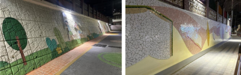 부산진구, 초읍·가야초등학교 노후 옹벽 경관 개선사업 준공