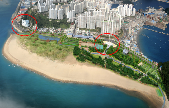 아미산 낙조 관광경관 명소화 사업. 사하구청 제공