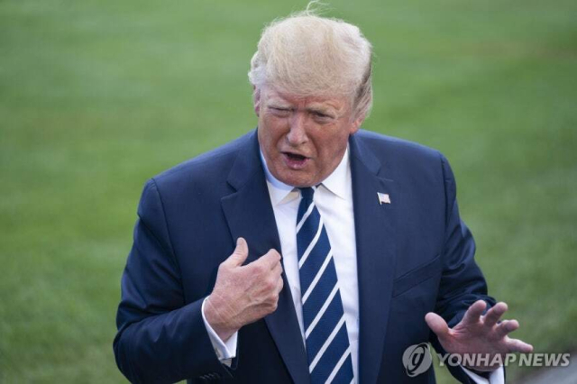 호르무즈 해협의 불안 해소 없는 출구전략에 어려움을 겪게 된 도널드 트럼프 미국 대통령. 연합뉴스