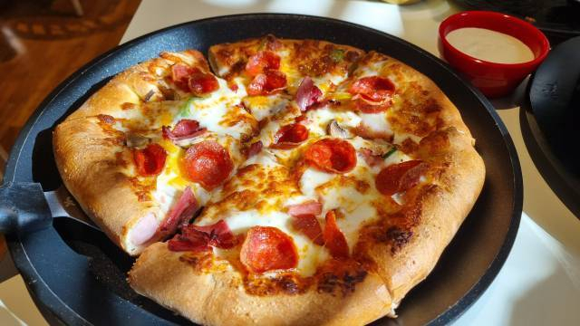 이재모 피자의 한 제품.