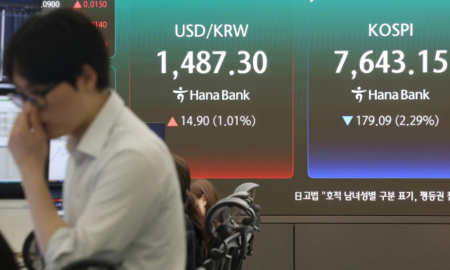 5월 12일 서울 중구 하나은행 딜링룸 현황판에 코스피가 표시돼 있다. 연합뉴스