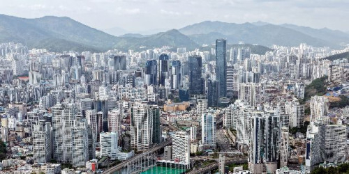 부산 남구 문현금융단지와 BIFC(부산국제금융센터) 일대 전경.부산일보DB