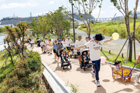 30일 부산 북항친수공원에서 ‘BUSAN BabyRun Club’을 개최했다. 부산관광공사 제공
