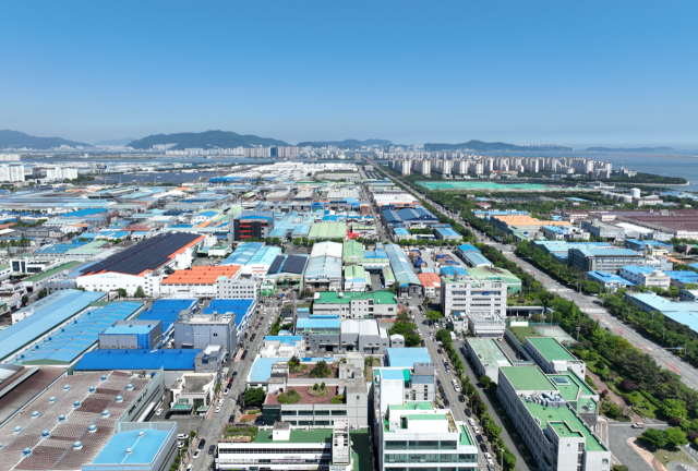부산 강서구 명지녹산국가산업단지 전경. 부산일보DB